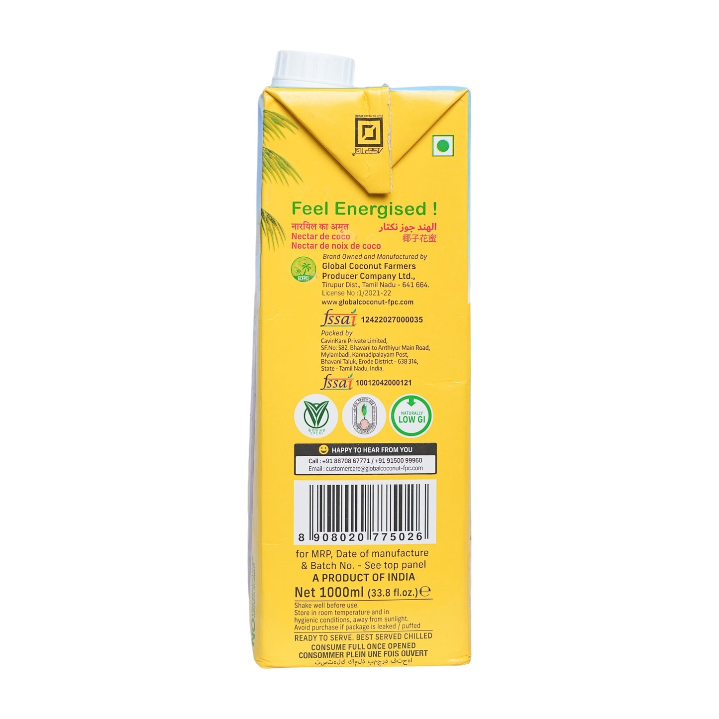 Thenneera (Coco Neera) – 1 Litre Natural Energy Drink Pack