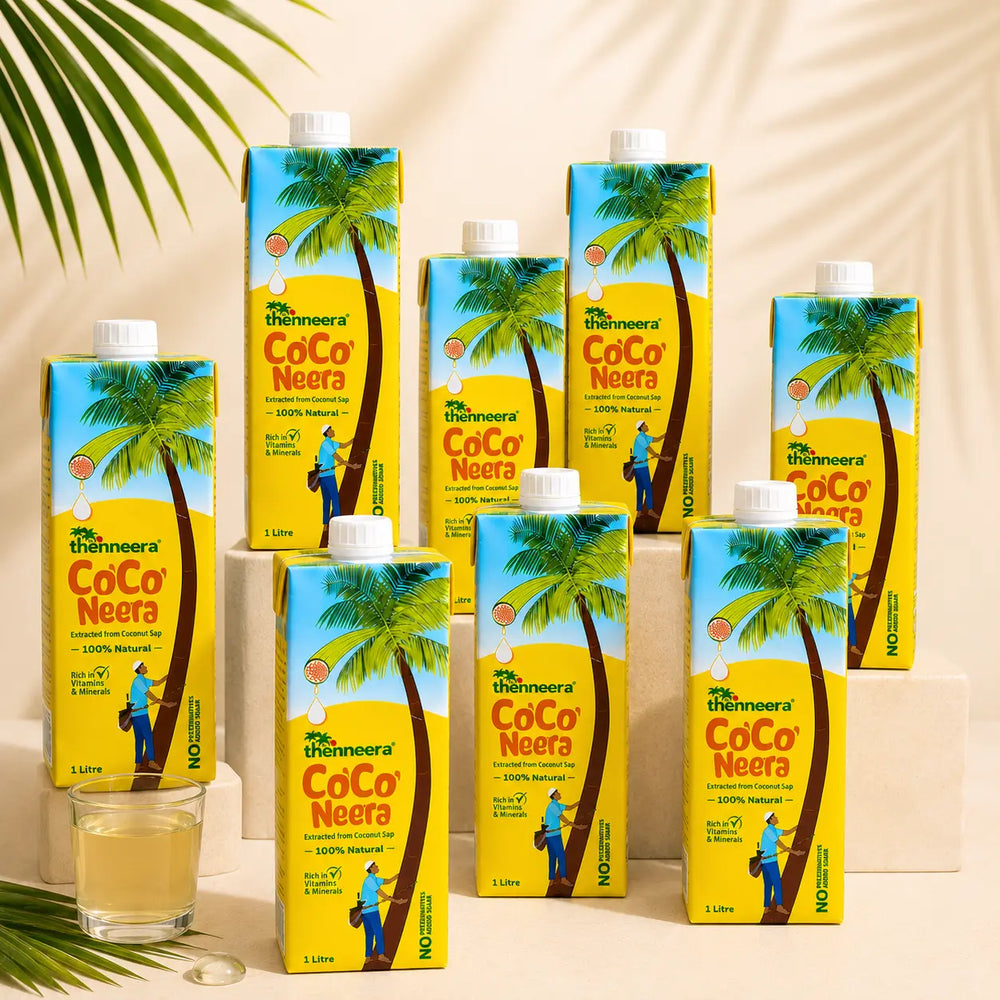Eight packs of CoCo Neera Coconut Sap One Litre