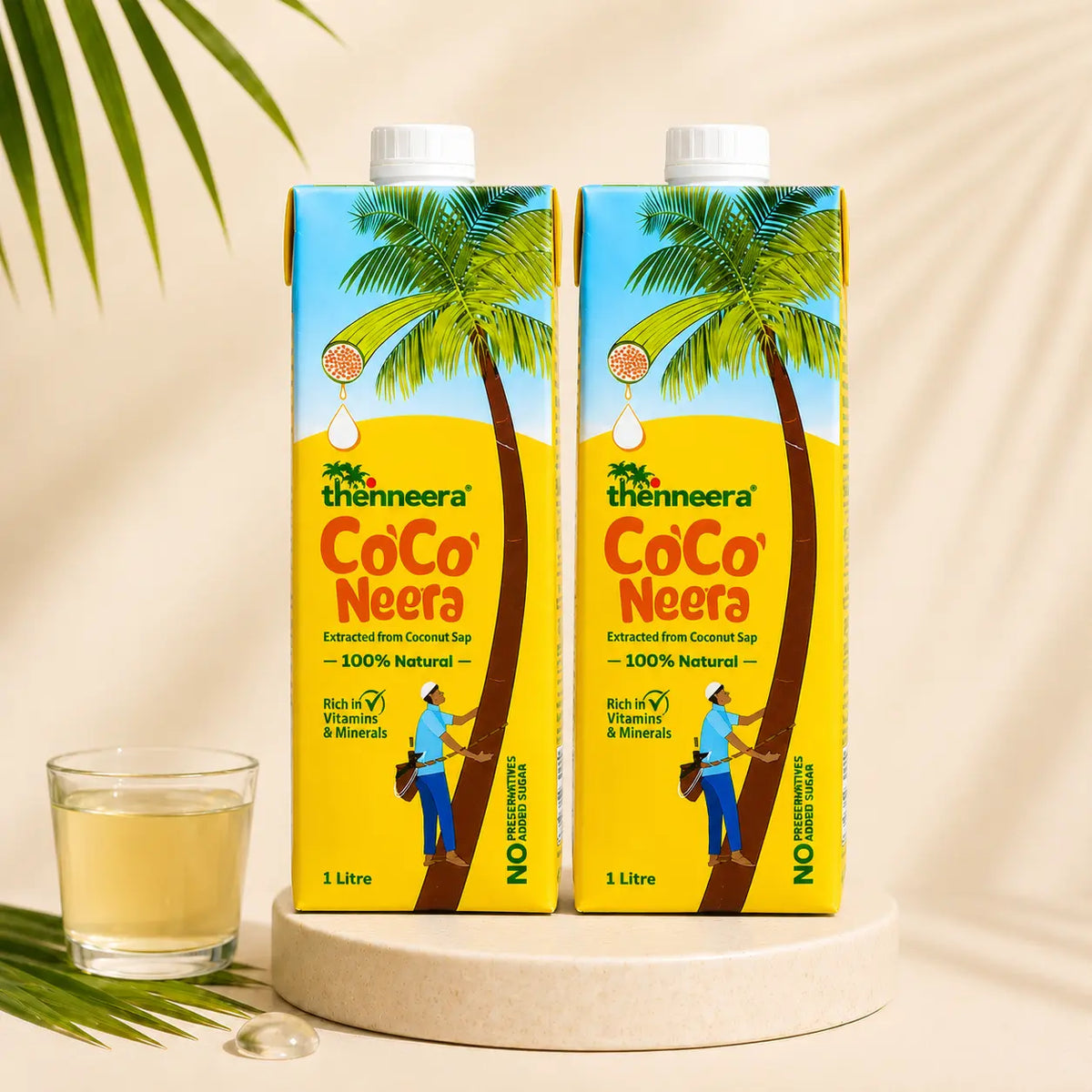 Two packs of CoCo Neera Coconut Sap One Litre